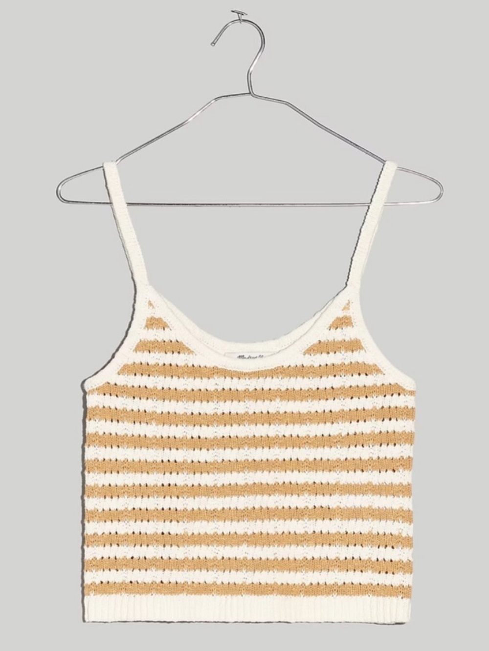Madewell Striped Open-Stitch Sweater Tank
